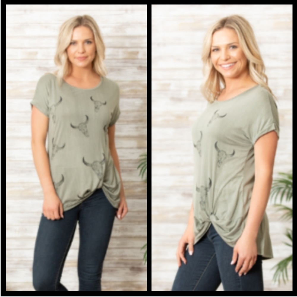 Steer short sleeve jersey ruched  tee PACK of 3